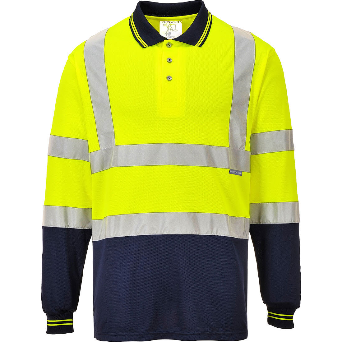 Hi-Vis-Contrast-Polo-Shirt-L-S-