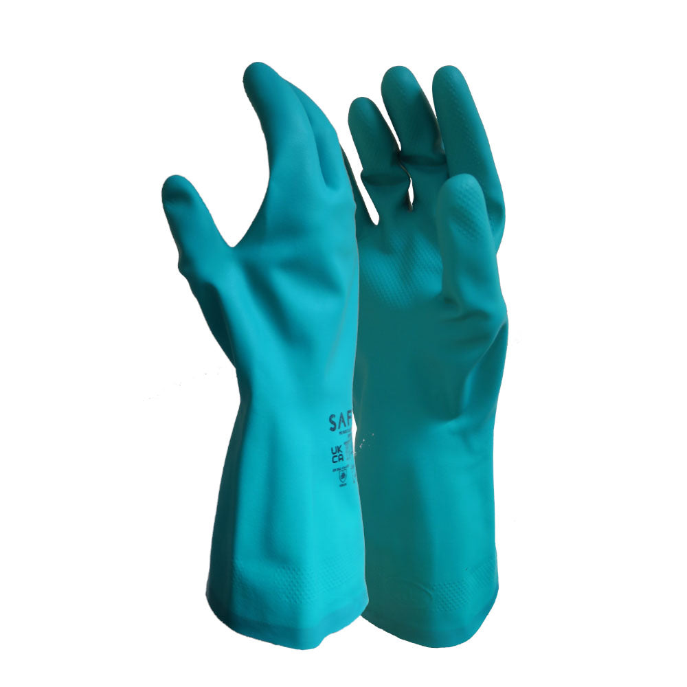 Green safety glove 